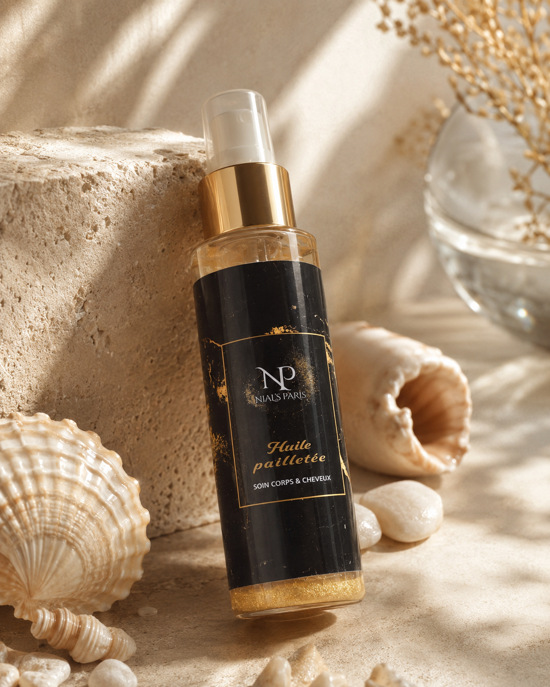 Huile pailletée pour Corps & Cheveux 100ml – Image 2